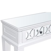 Tyler Mirrored Console Table With 2 Drawers In Washed White