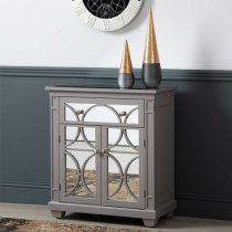 Tyler Mirrored Sideboard With 2 Doors 1 Drawer In Grey