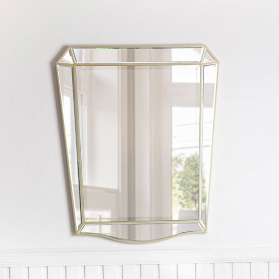 Parker Wall Mirror With Champagne Wooden Frame