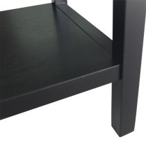 Lorain Pine Wood End Table With 1 Drawer In Matte Black