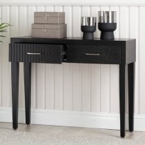 Sewell Wooden Console Table With 2 Drawers In Black