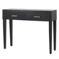 Sewell Wooden Console Table With 2 Drawers In Black