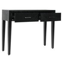 Sewell Wooden Console Table With 2 Drawers In Black