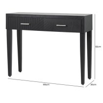 Sewell Wooden Console Table With 2 Drawers In Black