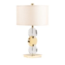 Dunn Taupe Faux Silk Shade Table Lamp With Gold Base