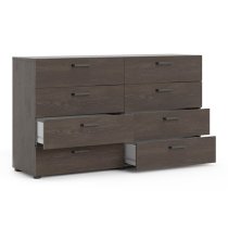 Denton Wooden Chest 8 Drawers In Rovere Gessato Dark Oak