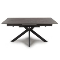 Gabri Extending Brown Dining Table With 8 Nobo Tan Chairs