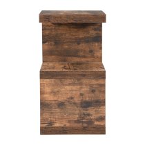 Miami Wooden S Shape Design Side Table In Rustic Oak