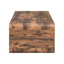 Xono Wooden Coffee Table With Shelf In Rustic Oak