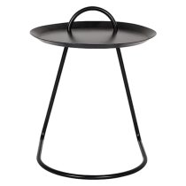 Madeleine Metal Lamp Table Round In Black