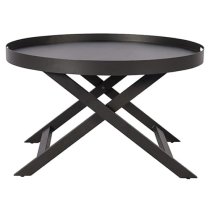 Macall Metal Coffee Table Round In Black