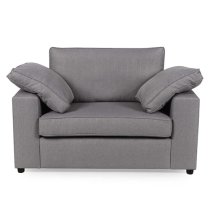 Aarna Fabric 1 Seater Sofa In Silver