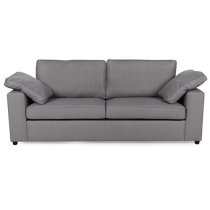 Aarna Fabric 3 Seater Sofa In Silver