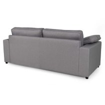 Aarna Fabric 3 Seater Sofa In Silver