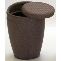 Dalius Textilene Stool With Storage In Brown