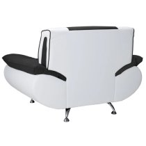 Nonoil Faux Leather Armchair In Black And White