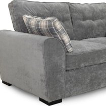 Maik Plush Velvet 3+2 Seater Sofa Set In Grey