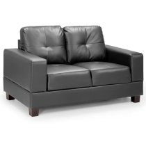 Jerri Faux Leather 3+2 Seater Sofa Set In Black