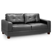 Jerri Faux Leather 3+2 Seater Sofa Set In Black