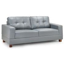 Jerri Faux Leather 3+2 Seater Sofa Set In Light Grey