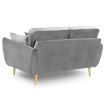 Zincate Plush Velvet 2 Seater Sofa In Grey