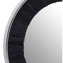 Kaia Wall Mirror Round With Black Wooden Frame