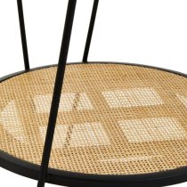 Daire Wooden Side Table With Black Hairpin Metal Legs