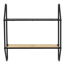 Daire Metal 2 Tier Wall Shelf In Black