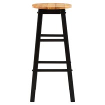 Cadell Tropical Hevea Wood Bar Stool In Black