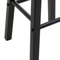 Cadell Tropical Hevea Wood Bar Stool In Black