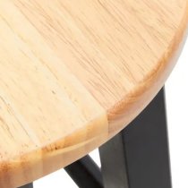 Cadell Tropical Hevea Wood Bar Stool In Black