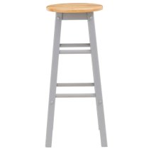 Cadell Tropical Hevea Wood Bar Stool In Grey