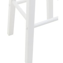 Cadell Tropical Hevea Wood Bar Stool In White