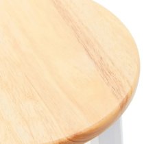 Cadell Tropical Hevea Wood Bar Stool In White