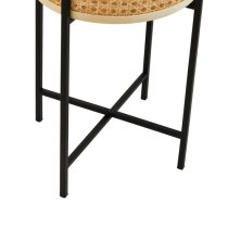 Daire Wooden Plant Stand Large With Cross Legs In Black