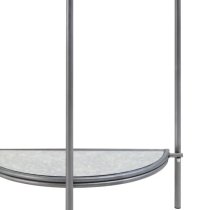 Xaria Mirrored Console Table Semi Circle In Distressed Effect