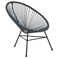 Magni Outdoor Rattan 3 Piece Patio Set In Grey