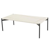 Riley Ceramic Coffee Table Rectangular In Lawrence White