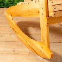 Baxter Outdoor Solid Wood Rocking Chair In Natural