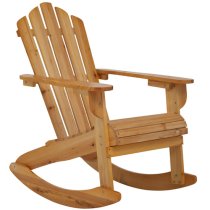 Baxter Outdoor Solid Wood Rocking Chair In Natural