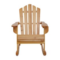 Baxter Outdoor Solid Wood Rocking Chair In Natural