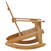 Baxter Outdoor Solid Wood Rocking Chair In Natural