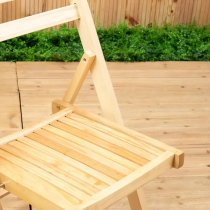 Baxter Outdoor Solid Wood Folding Chair In Natural