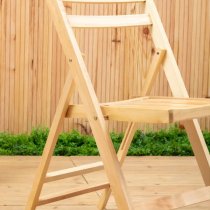 Baxter Outdoor Solid Wood Folding Chair In Natural