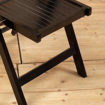 Baxter Outdoor Solid Wood Folding Chair In Black