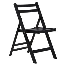 Baxter Outdoor Solid Wood Folding Chair In Black