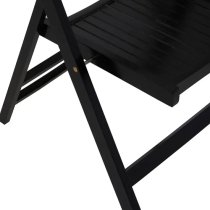 Baxter Outdoor Solid Wood Folding Chair In Black