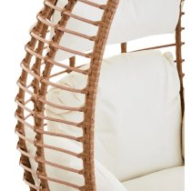 Gazit Outdoor Egg Design Seating Chair In Natural Rattan Effect