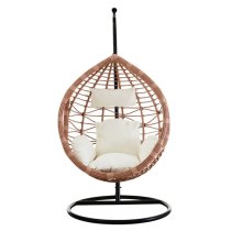 Gazit Outdoor Single Hanging Chair With Cut Out Sides In Natural