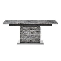 Parini Large Extending Dining Table In Melange Marble Effect